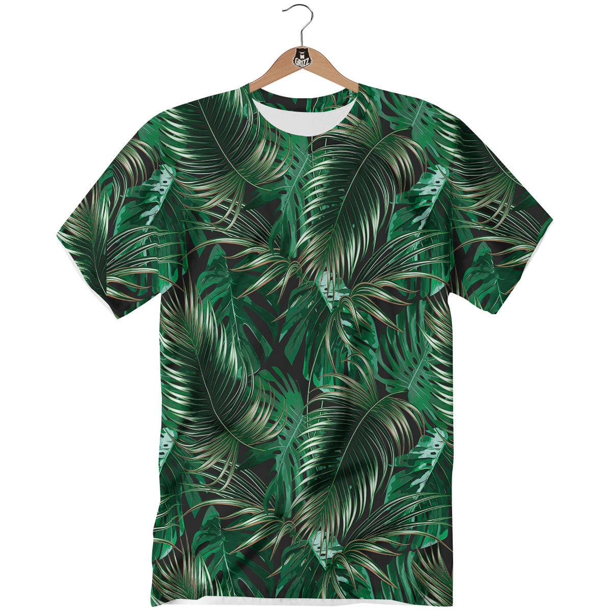 Tropical Palm Tree Print Pattern T-Shirt-grizzshop