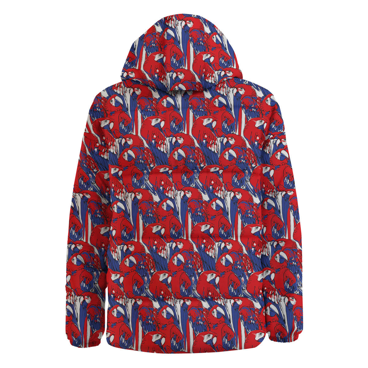 Tropical Parrot Print Pattern Down Jacket-grizzshop