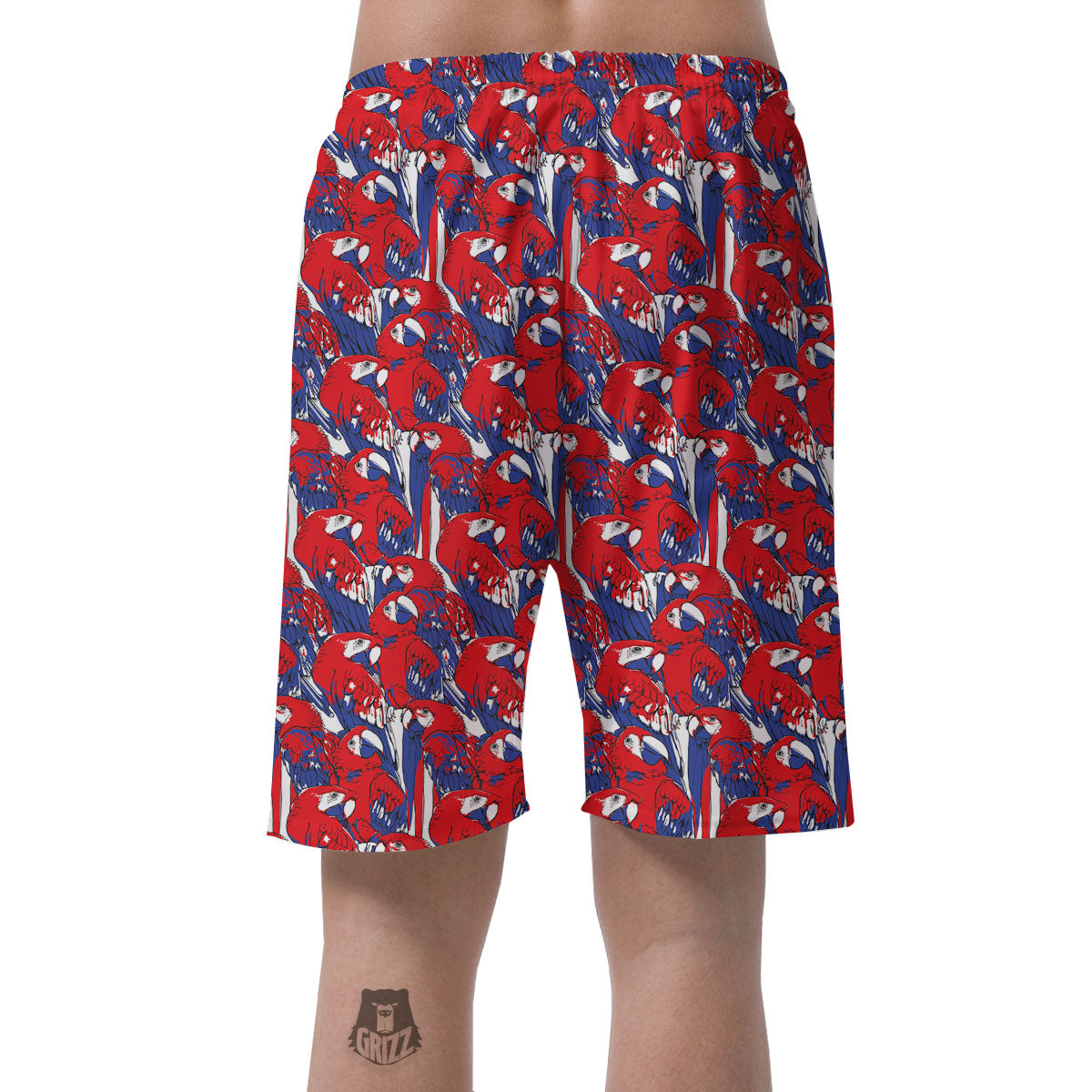 Tropical Parrot Print Pattern Men's Shorts-grizzshop