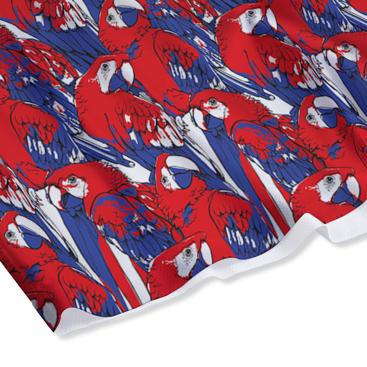 Tropical Parrot Print Pattern Mesh Shorts-grizzshop