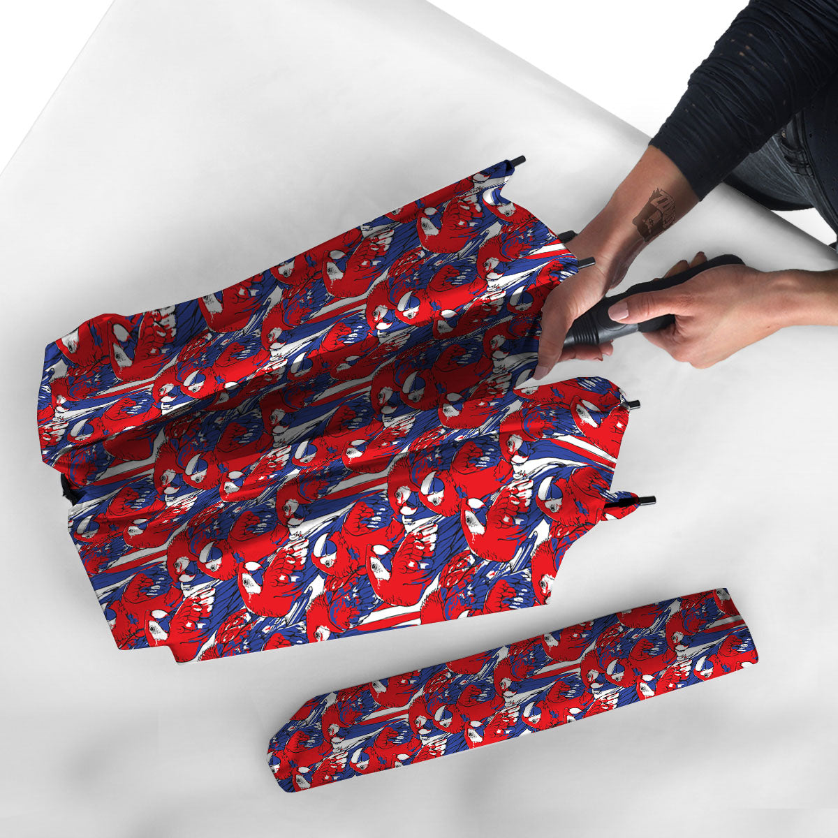 Tropical Parrot Print Pattern Umbrella-grizzshop