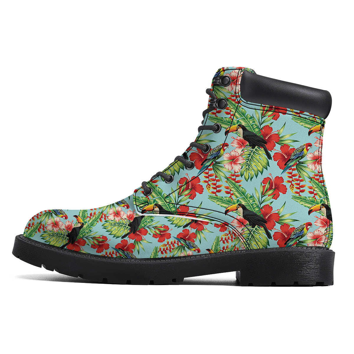 Tropical Parrot Toucan Print Pattern Boots-grizzshop