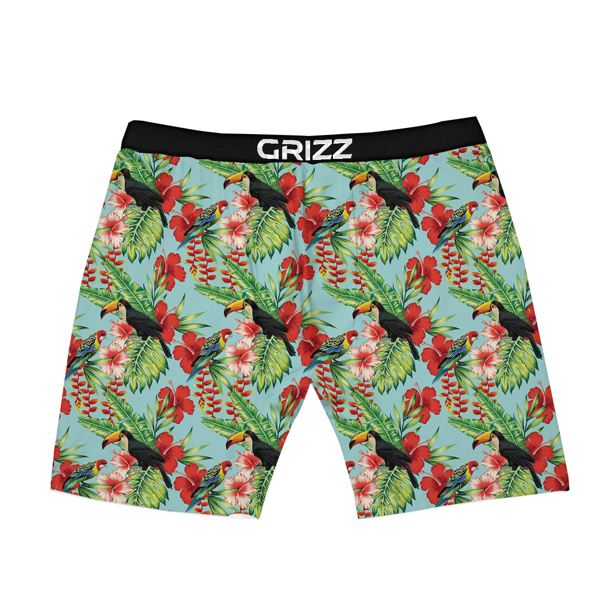 Tropical Parrot Toucan Print Pattern Boxer Briefs-grizzshop