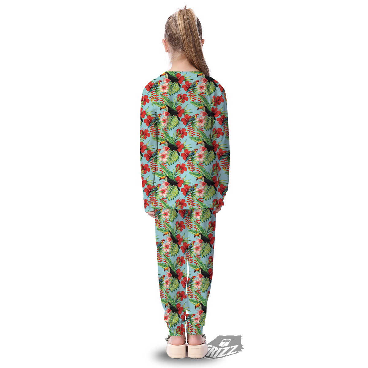 Tropical Parrot Toucan Print Pattern Kid's Pajamas-grizzshop