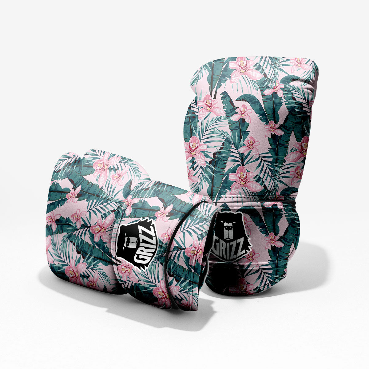 Flowers Hawaiian Tropical Print Pattern Boxing Gloves