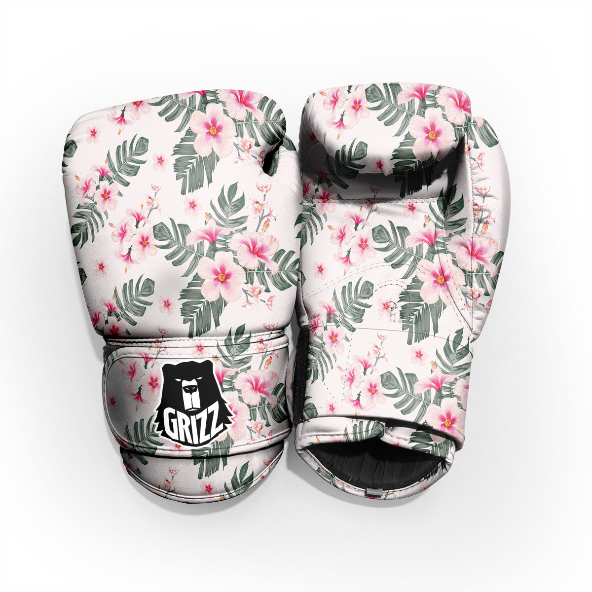 Tropical Pink Hibiscus Print Pattern Pro Boxing Glove
