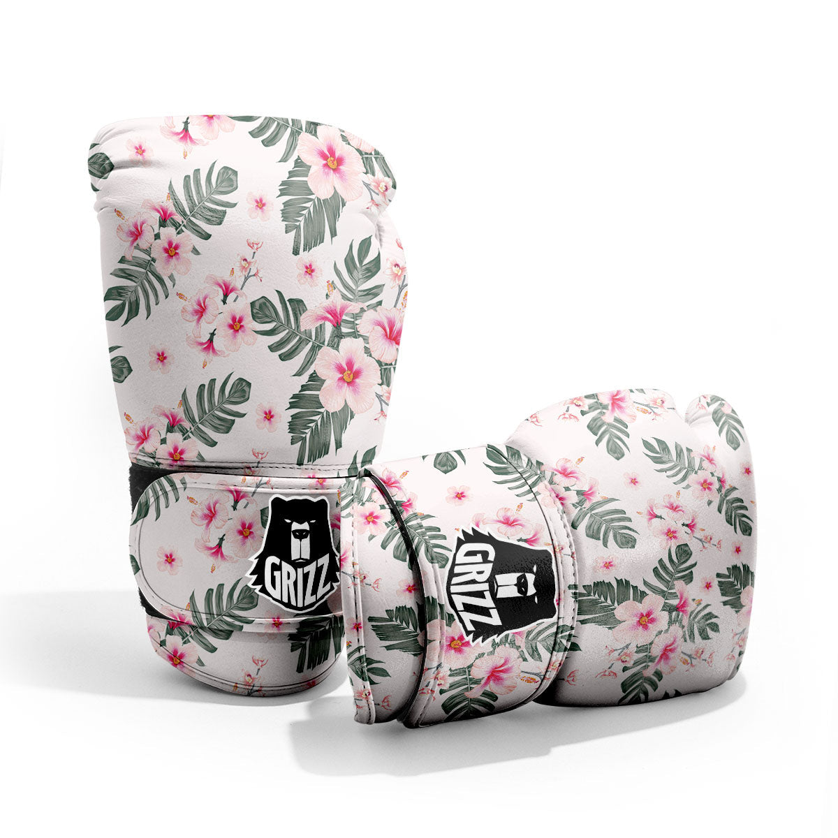 Tropical Pink Hibiscus Print Pattern Pro Boxing Glove