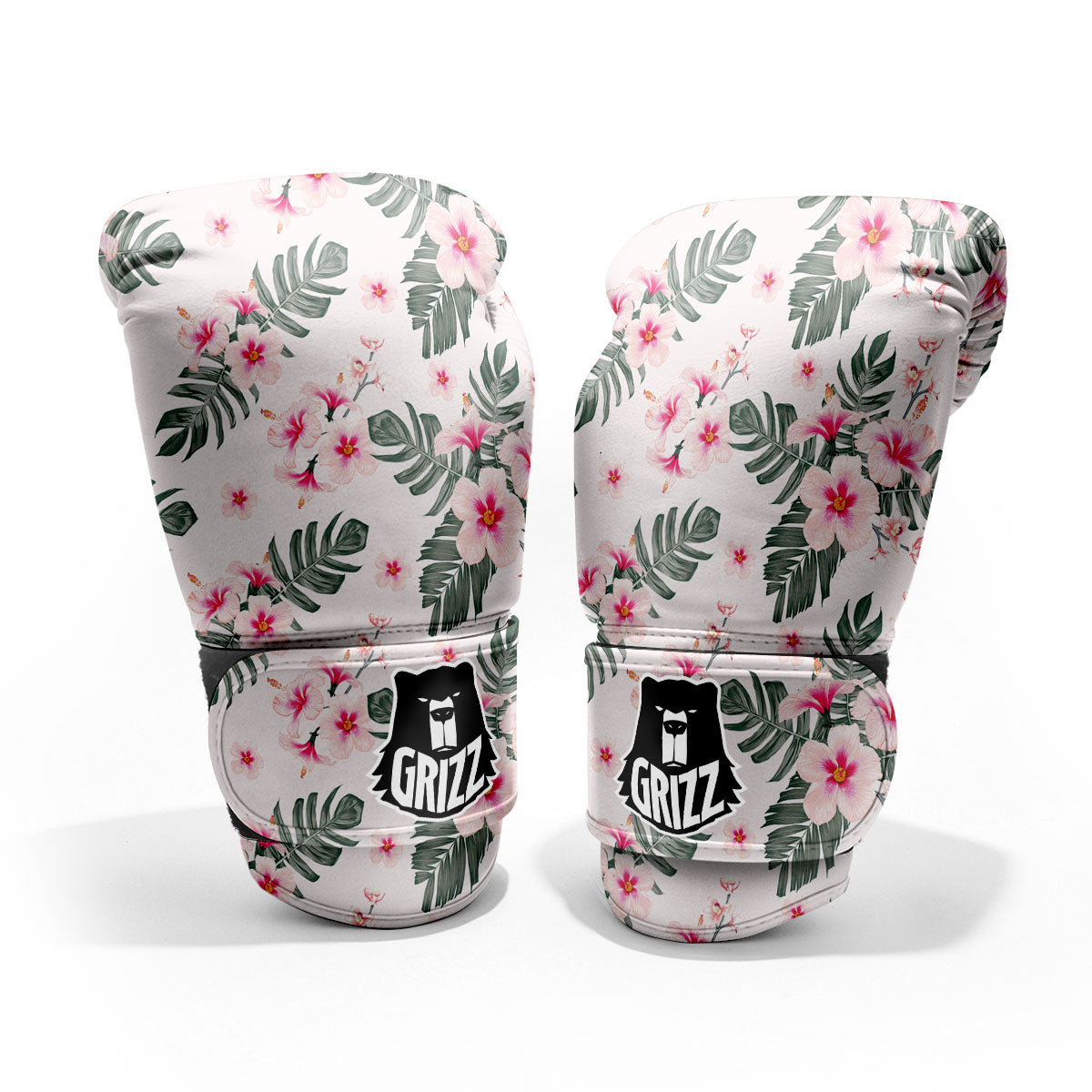 Tropical Pink Hibiscus Print Pattern Pro Boxing Glove