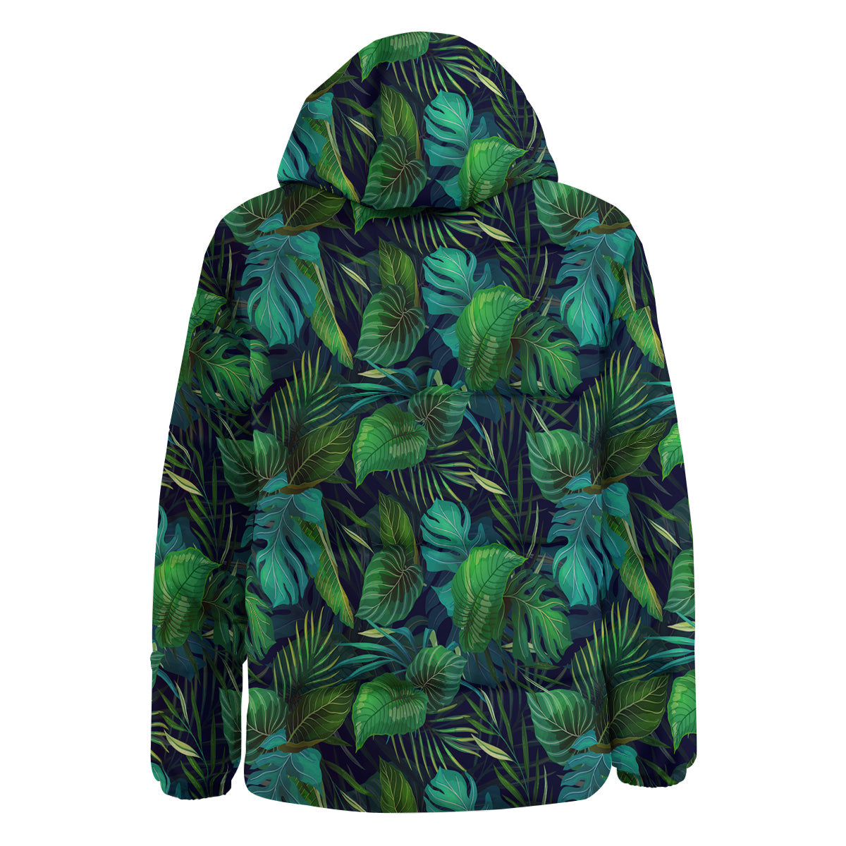 Tropical Plants Hawaiian Print Pattern Down Jacket-grizzshop