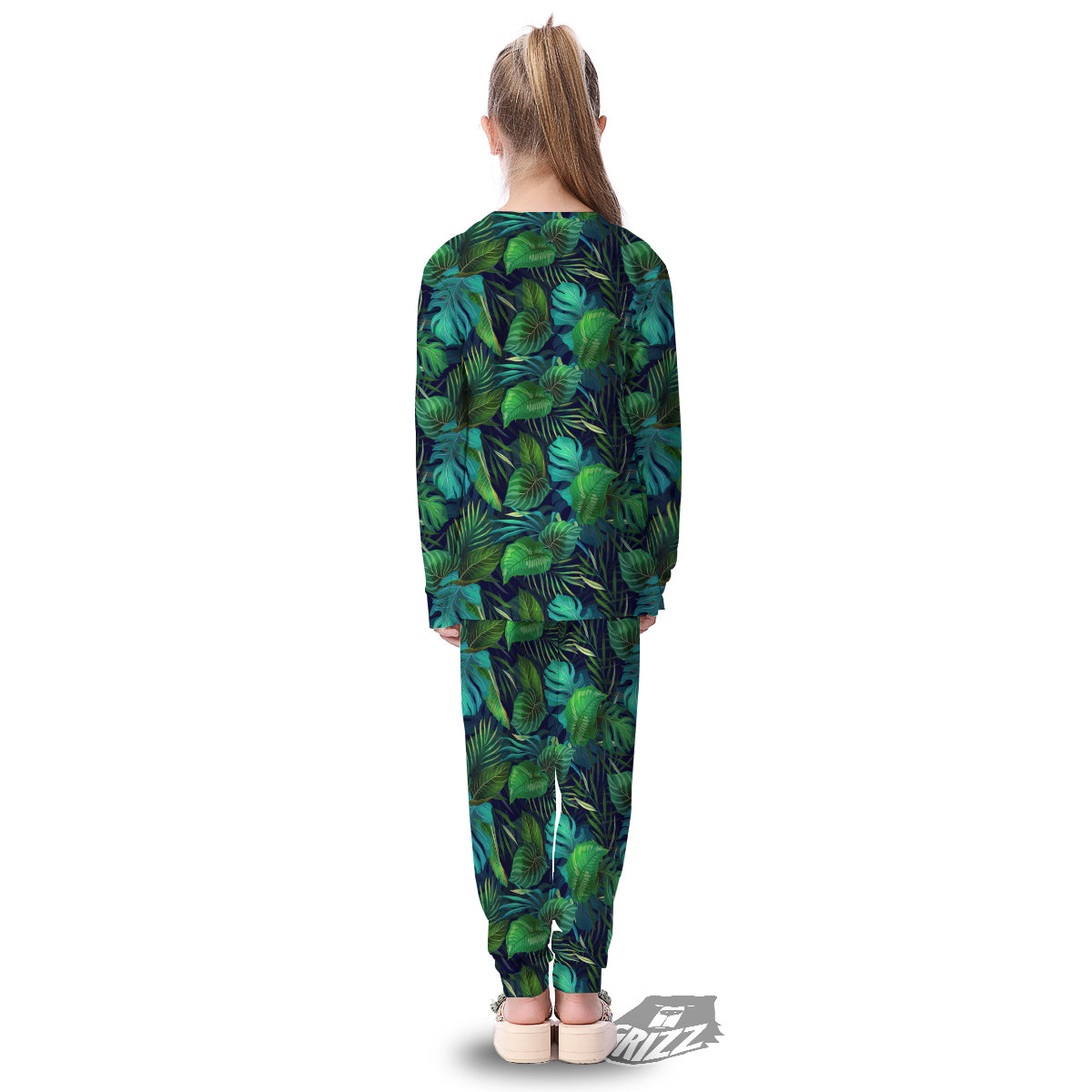 Tropical Plants Hawaiian Print Pattern Kid's Pajamas-grizzshop