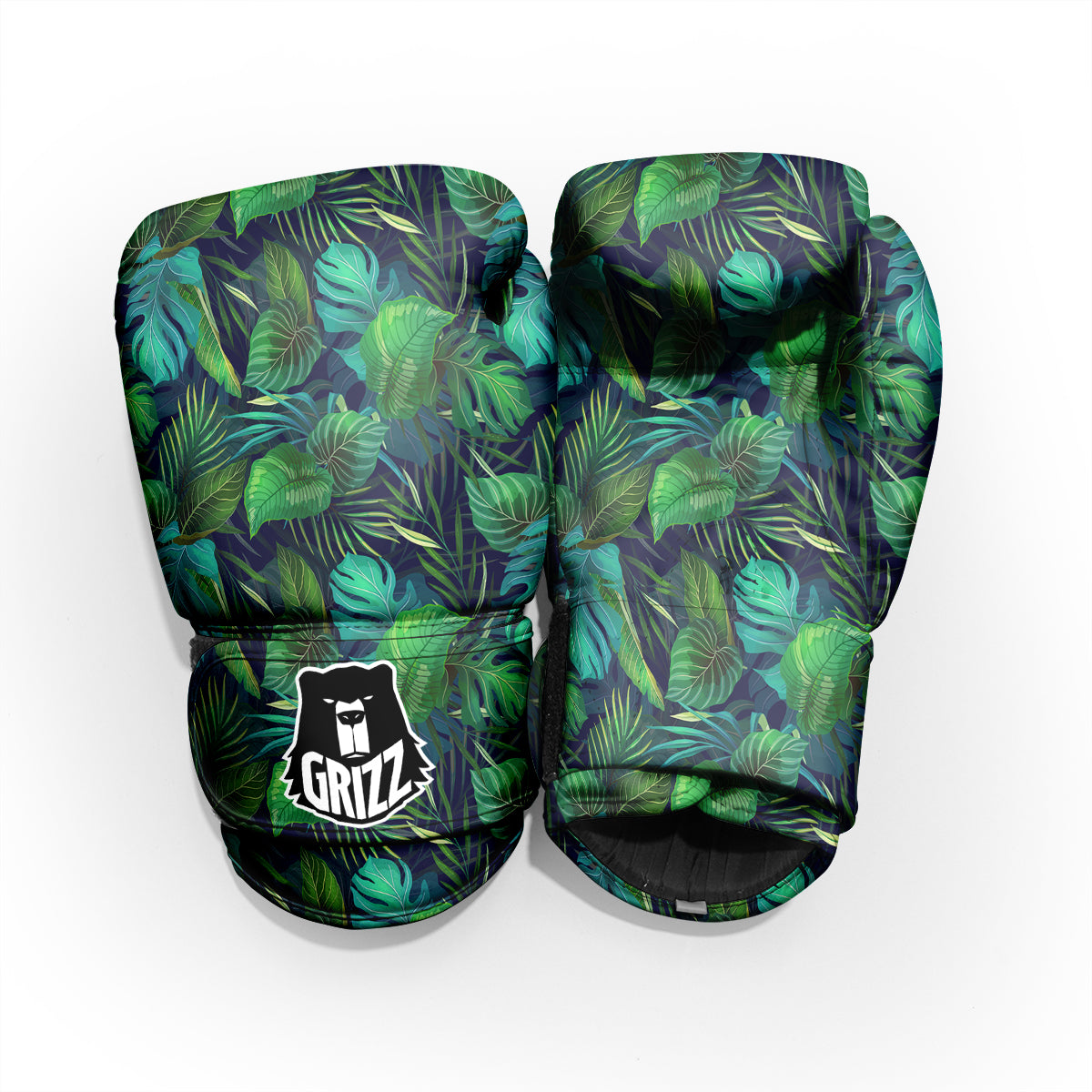 Tropical Plants Hawaiian Print Pattern Sparring Gloves-grizzshop