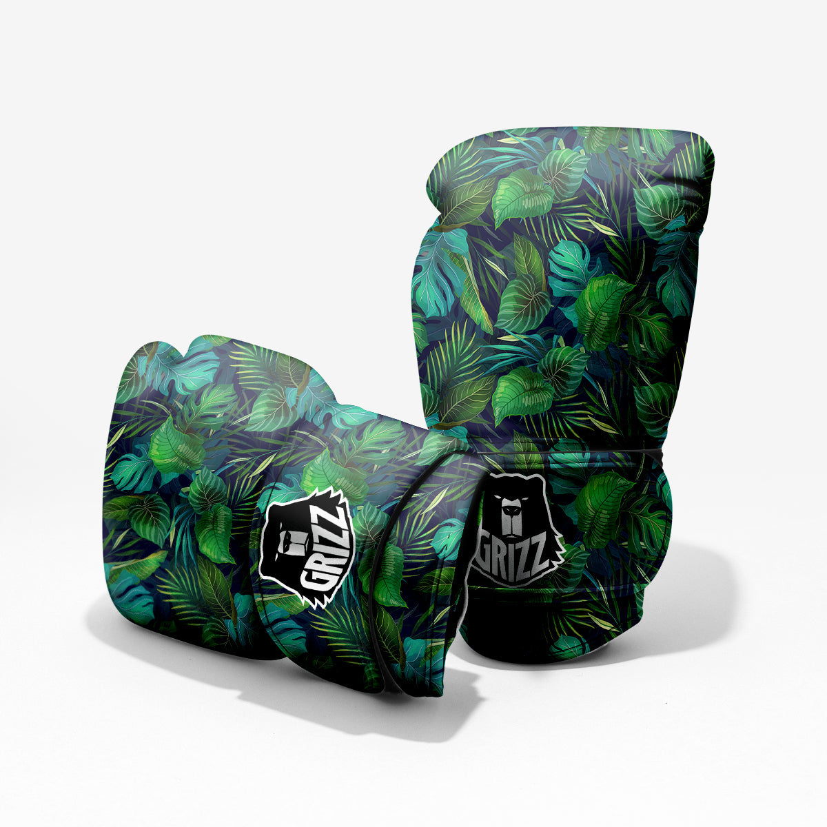 Tropical Plants Hawaiian Print Pattern Sparring Gloves-grizzshop