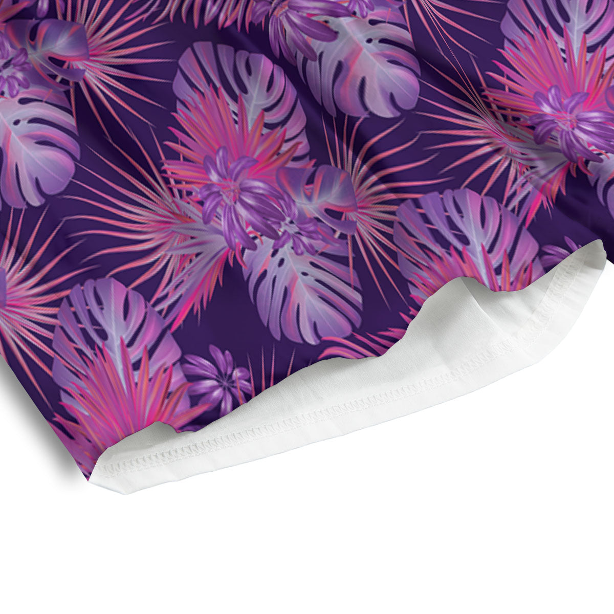 Tropical Purple Print Pattern Men's Athletic Shorts-grizzshop