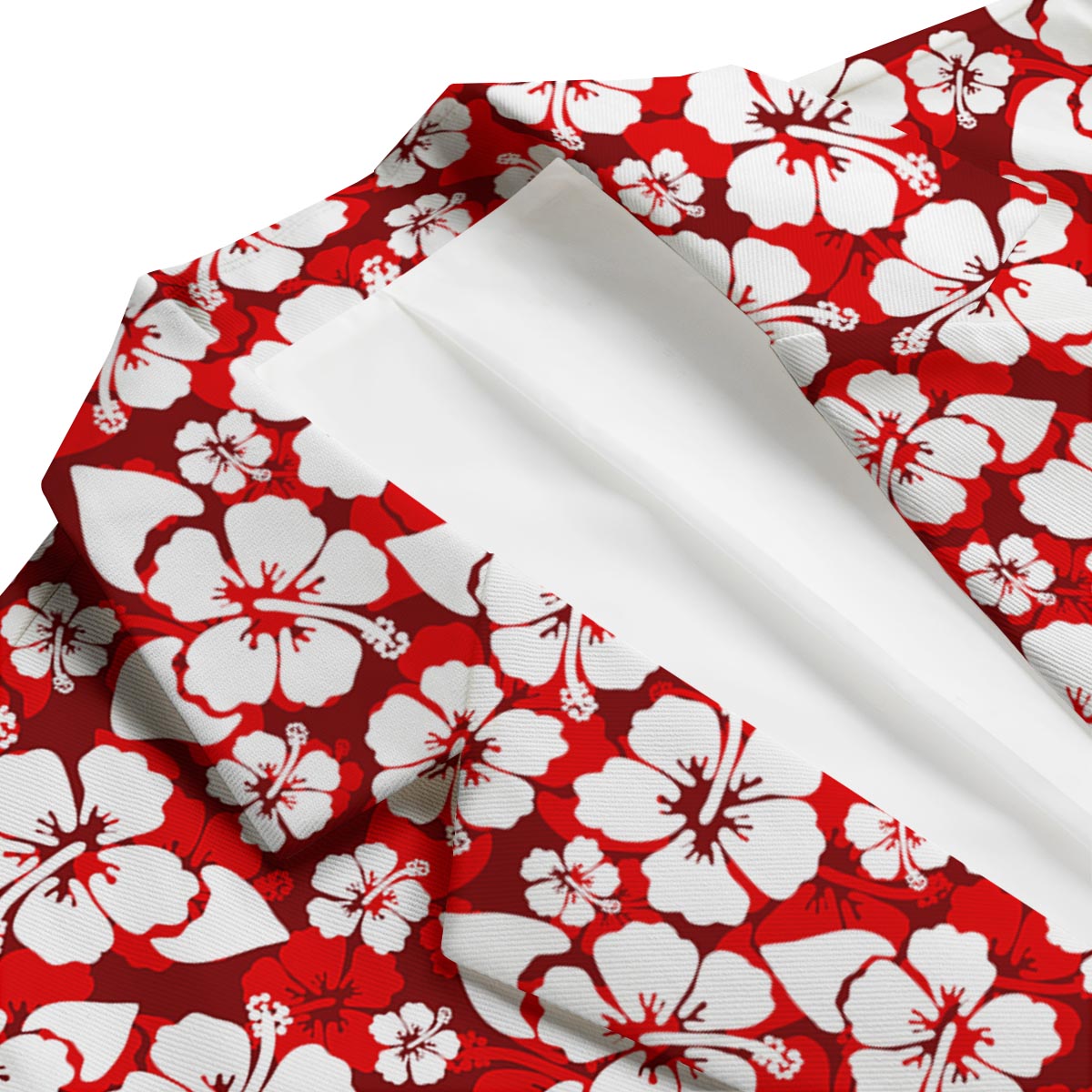 Tropical Red Hawaiian Print Pattern Men's Blazer-grizzshop