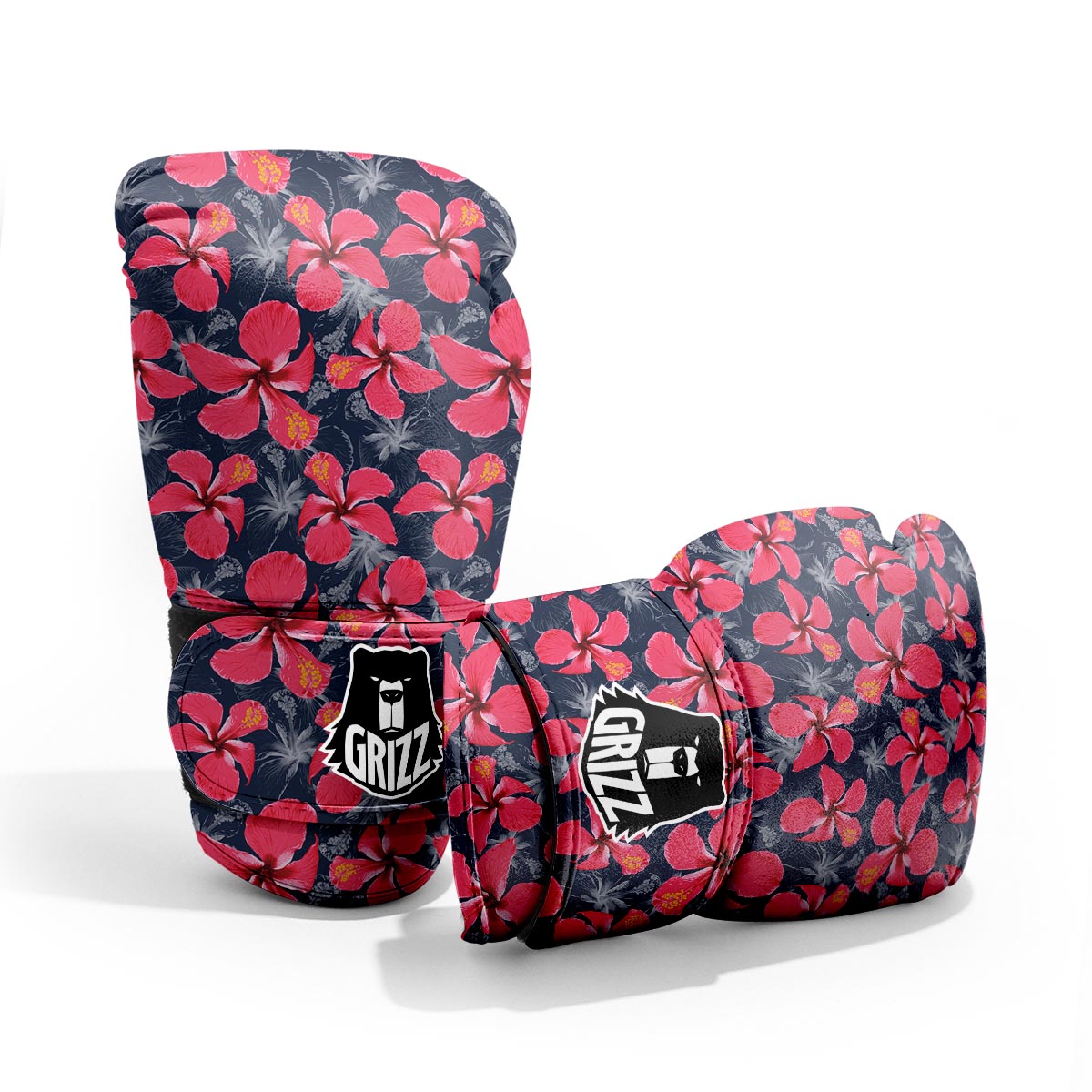 Tropical Red Hibiscus Print Pattern Pro Boxing Glove