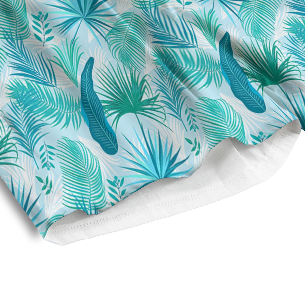 Tropical Teal Aloha Print Pattern Men's Athletic Shorts