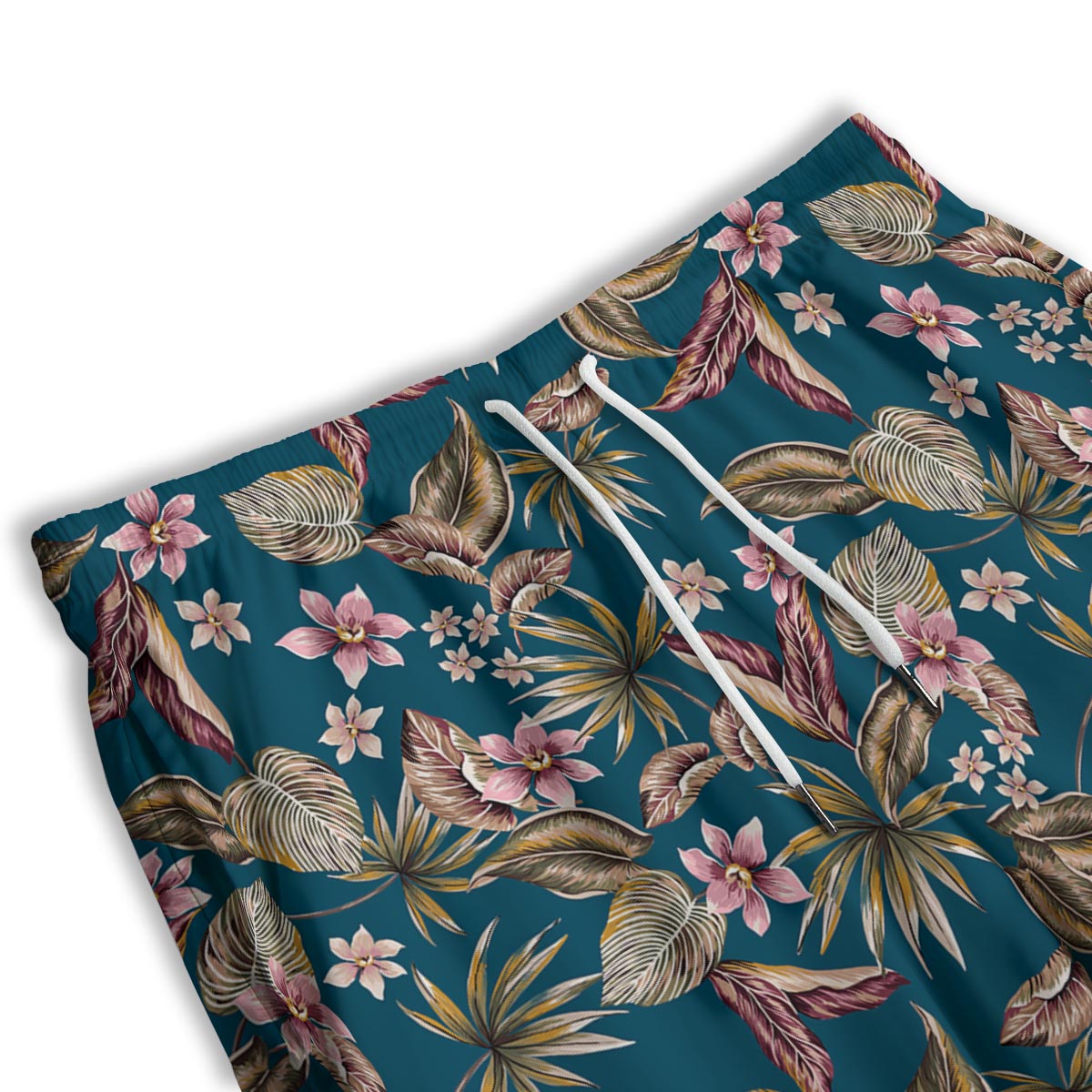 Tropical Teal Print Pattern Men's Athletic Shorts-grizzshop