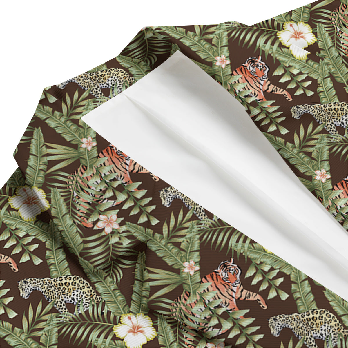 Tropical Tiger Leopard Men's Blazer-grizzshop