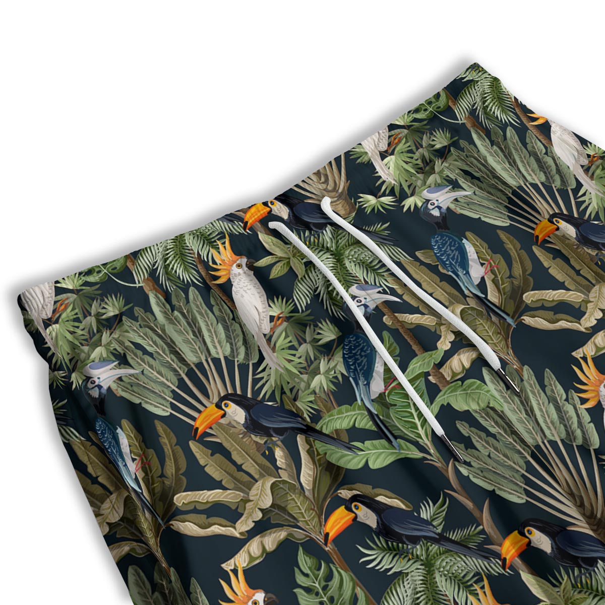 Tropical Toucan Parrot Print Pattern Men's Athletic Shorts