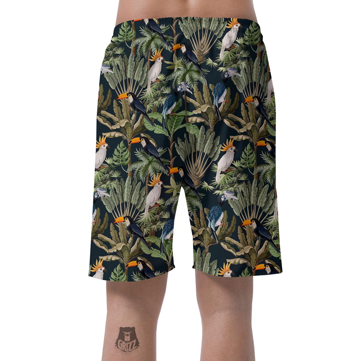 Tropical Toucan Parrot Print Pattern Men's Shorts-grizzshop