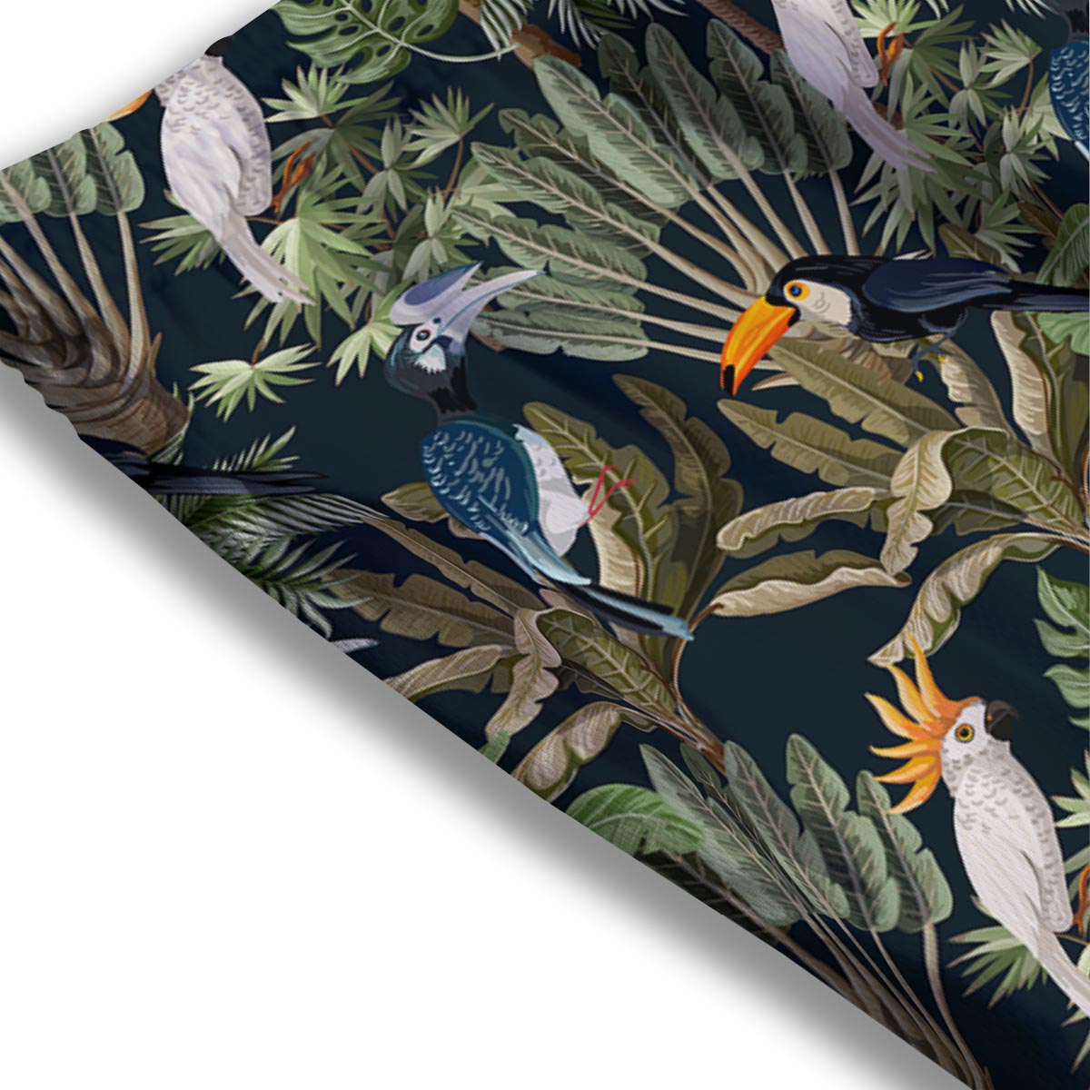 Tropical Toucan Parrot Print Pattern Mesh Shorts