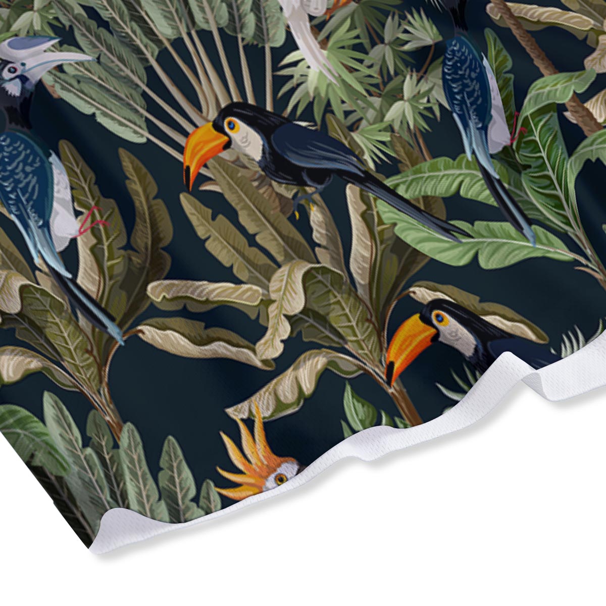 Tropical Toucan Parrot Print Pattern Mesh Shorts
