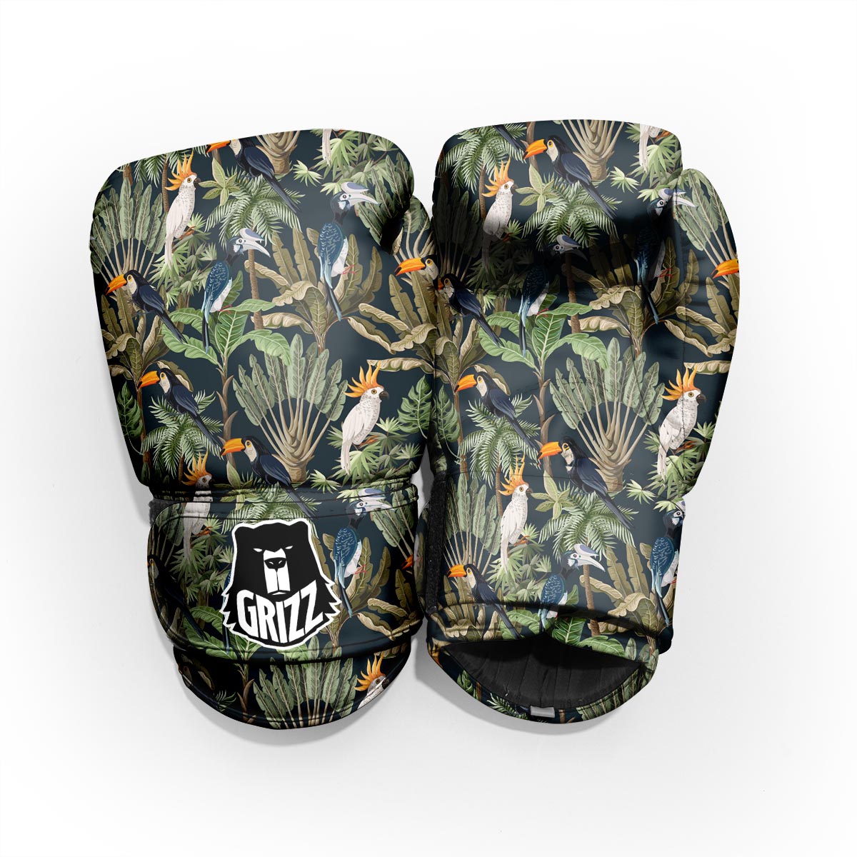 Tropical Toucan Parrot Print Pattern Sparring Gloves-grizzshop