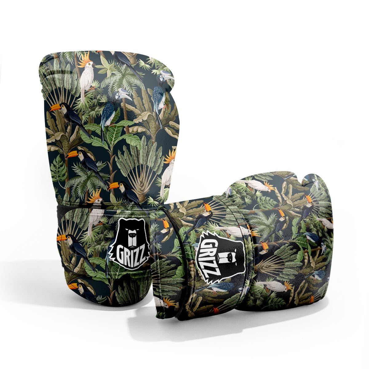 Tropical Toucan Parrot Print Pattern Sparring Gloves-grizzshop