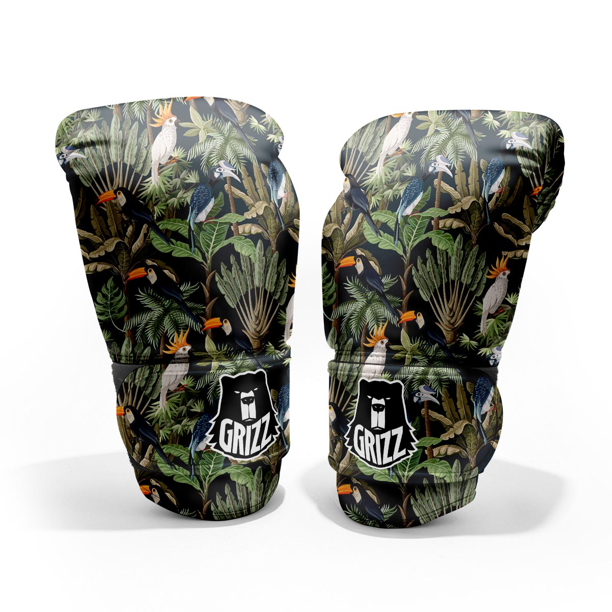 Tropical Toucan Parrot Print Pattern Sparring Gloves-grizzshop