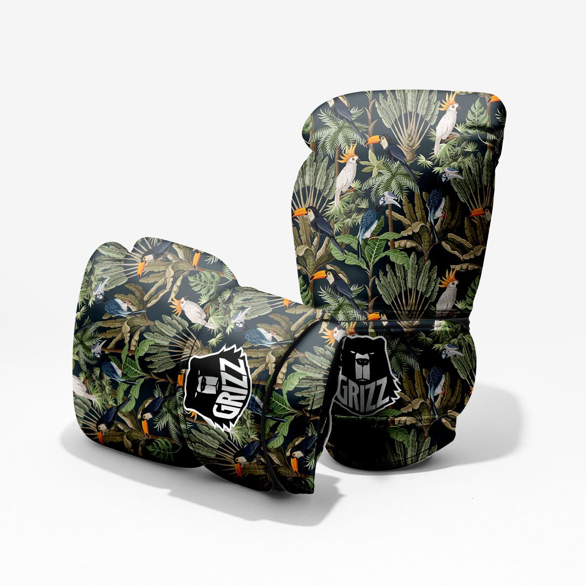 Tropical Toucan Parrot Print Pattern Sparring Gloves-grizzshop