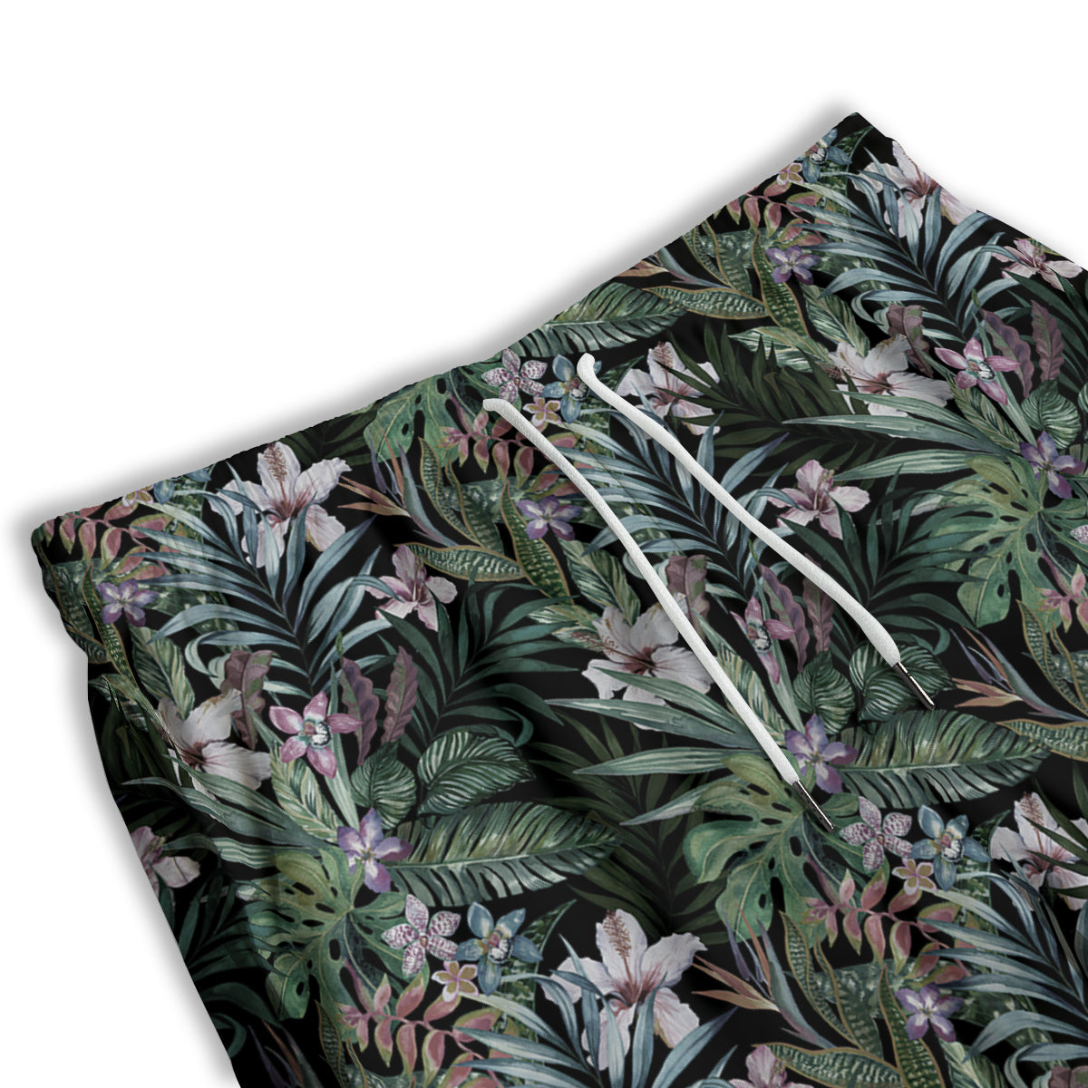Tropical Vintage Floral Print Pattern Men's Athletic Shorts