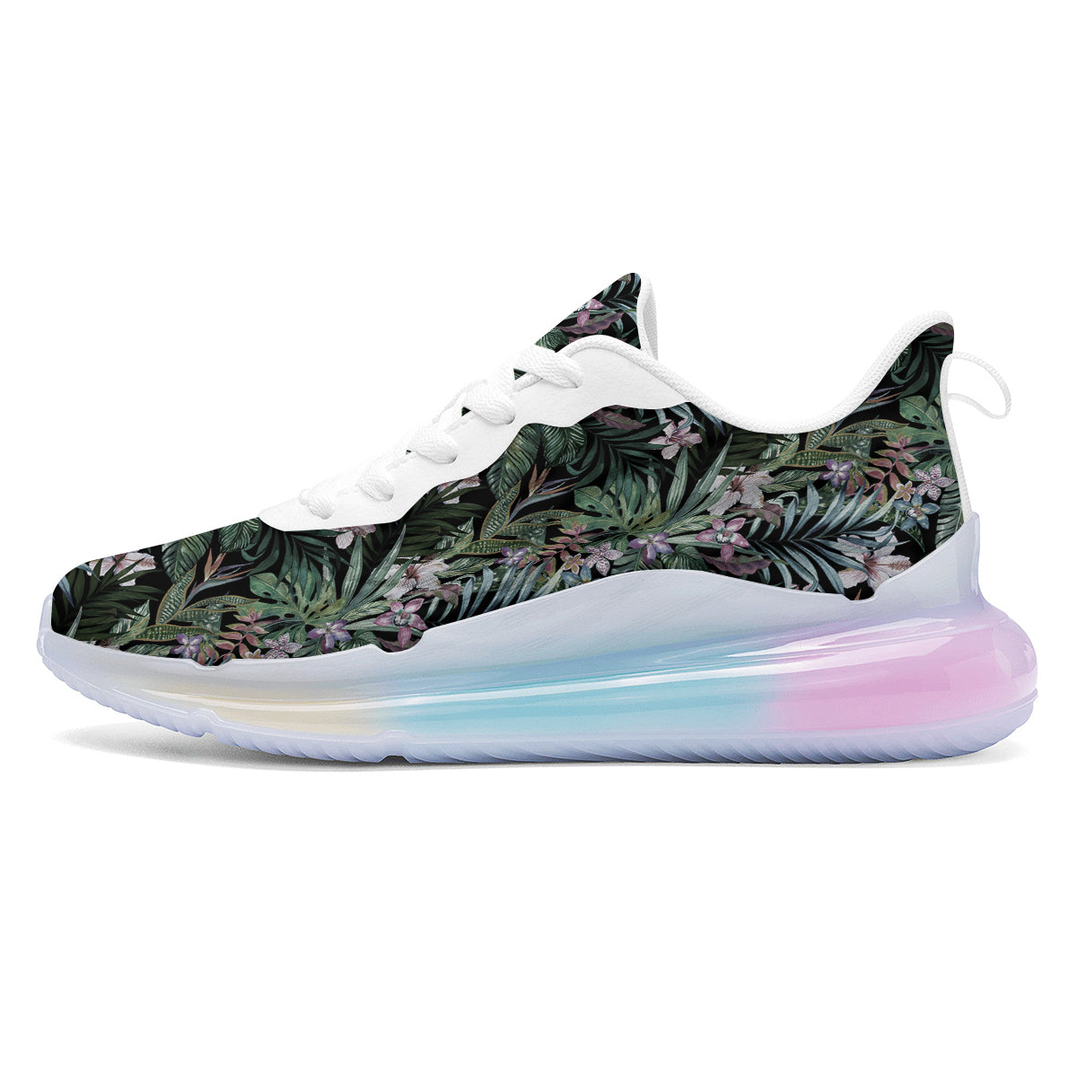 Tropical Vintage Floral Print Pattern Running Sneakers-grizzshop