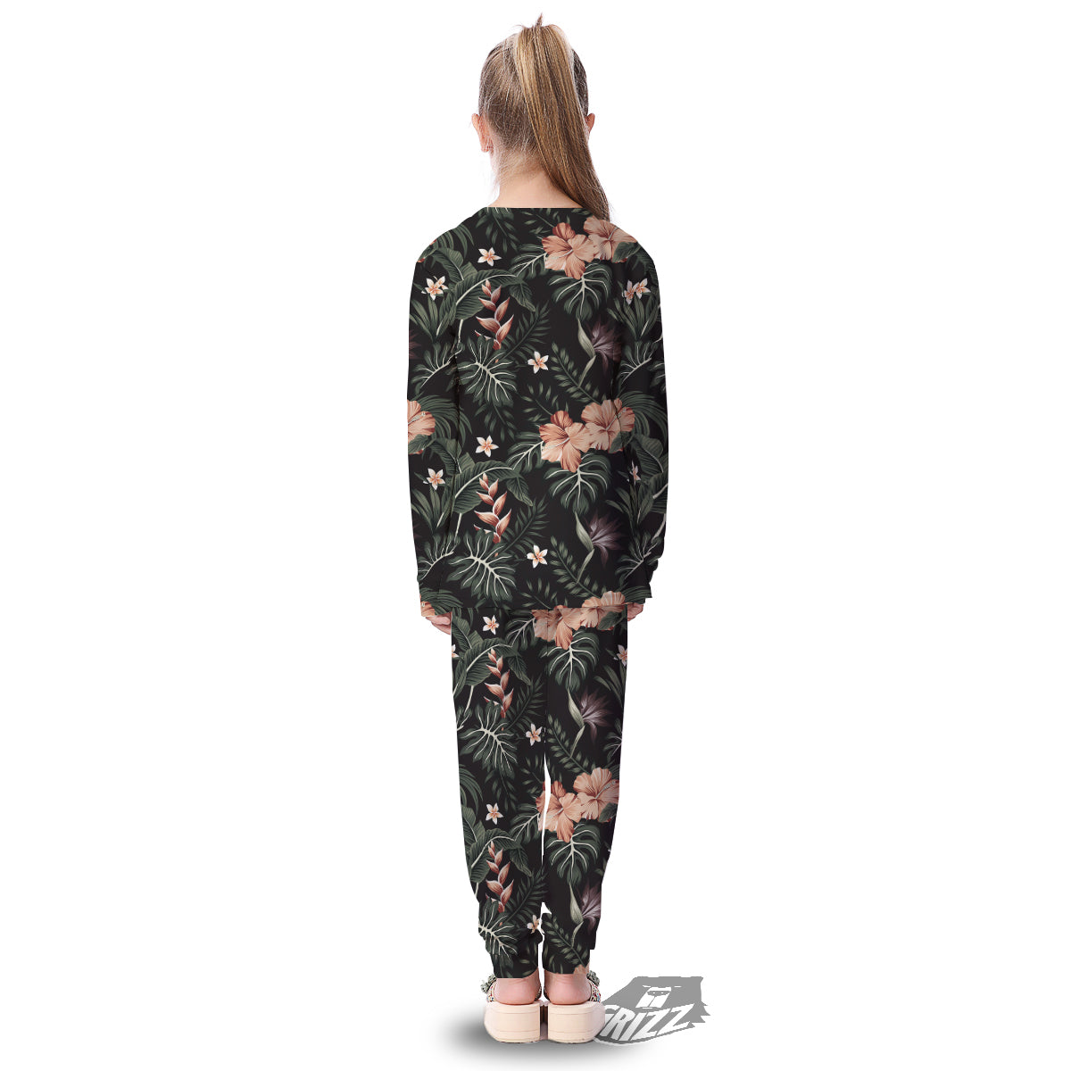 Tropical Watercolor Print Pattern Kid's Pajamas-grizzshop