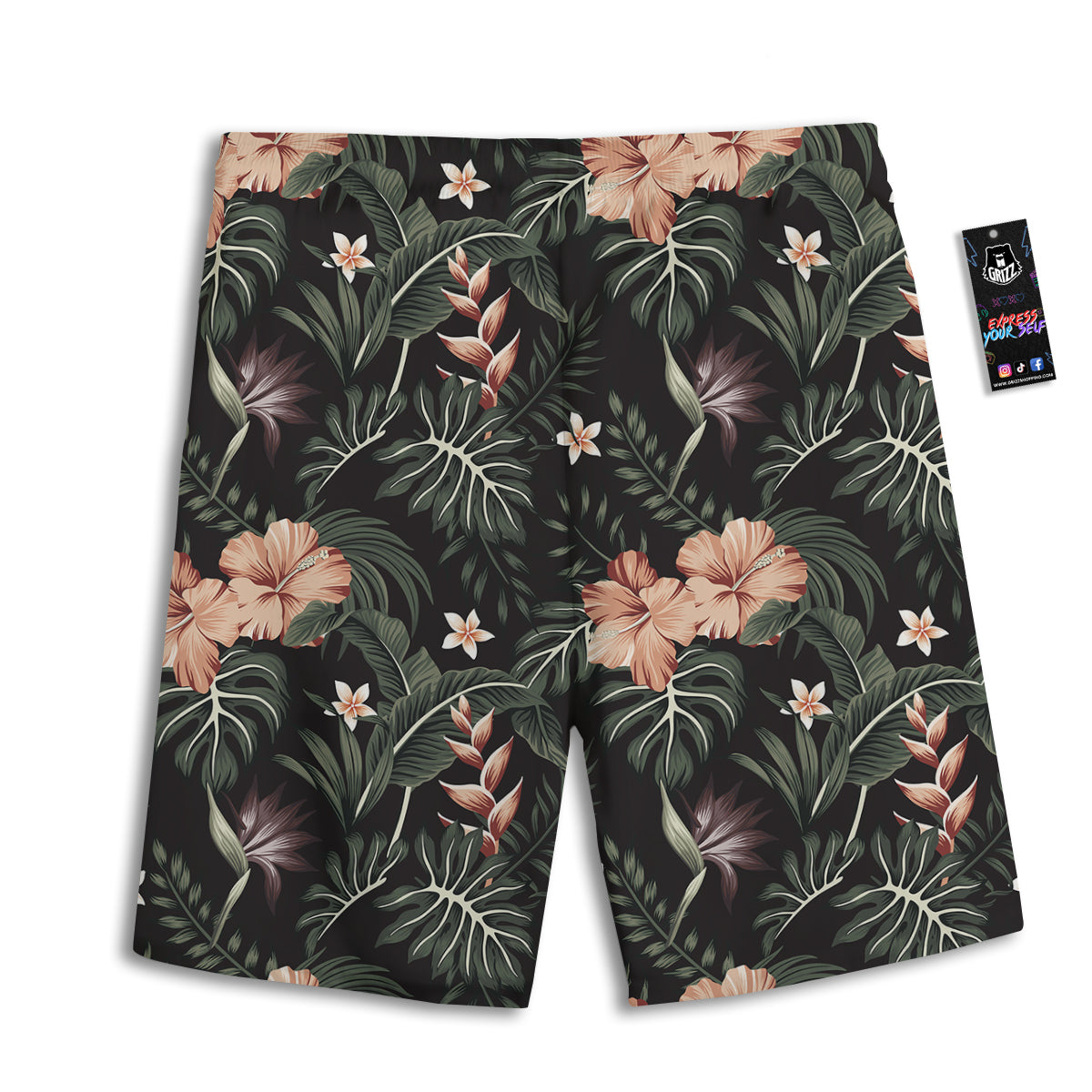 Tropical Watercolor Print Pattern Men's Athletic Shorts-grizzshop
