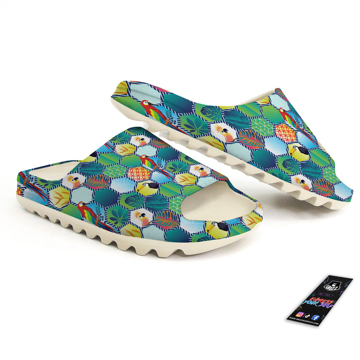 Tropical Exotic Hawaii Art Print Pattern Sandals-grizzshop
