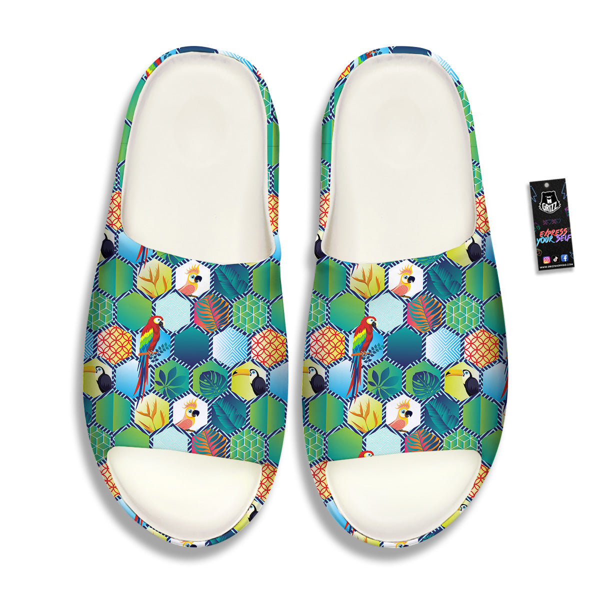 Tropical Exotic Hawaii Art Print Pattern Sandals-grizzshop