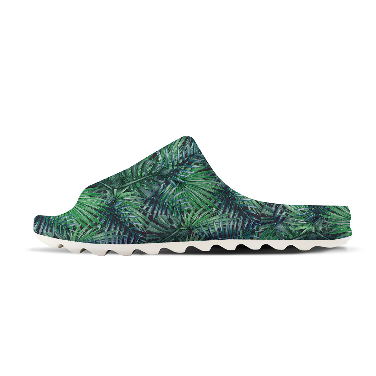 Tropical Leaf Watercolor Print Pattern Sandals-grizzshop