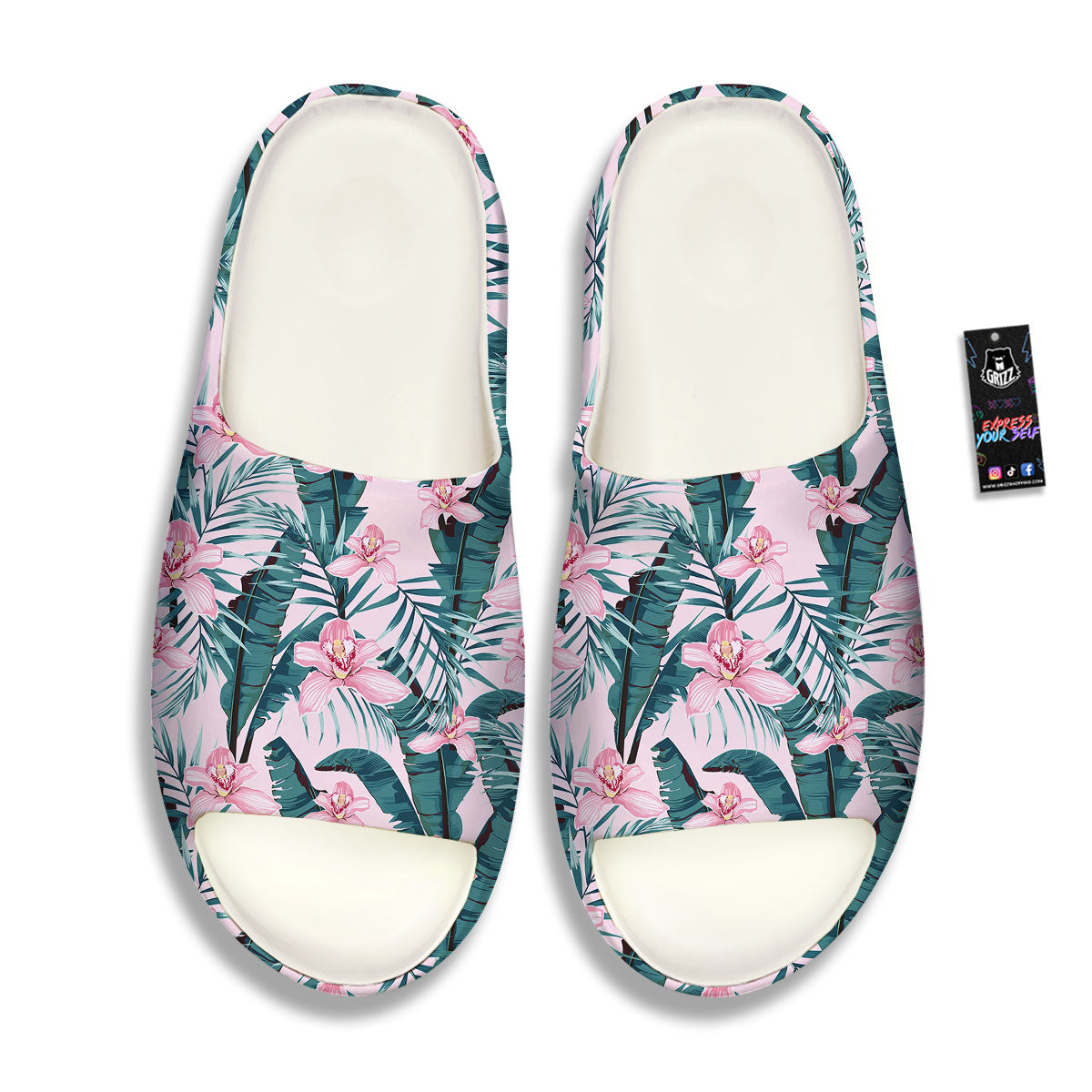 Tropical Pink Hawaiian Print Pattern Sandals-grizzshop