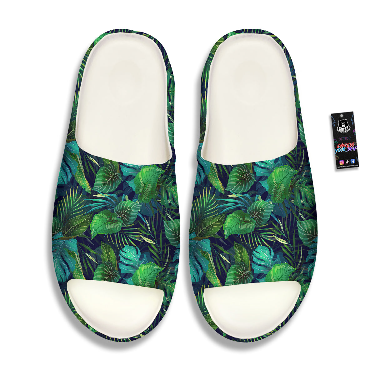 Tropical Plants Hawaiian Print Pattern Sandals-grizzshop
