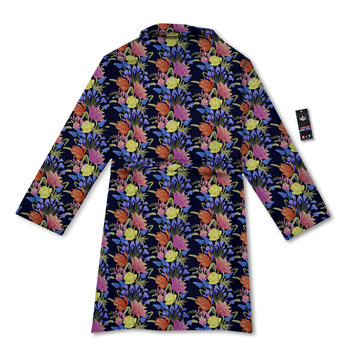 Tulip Colorful Print Pattern Bathrobe-grizzshop