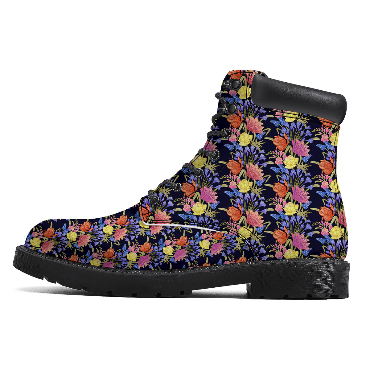 Tulip Colorful Print Pattern Boots-grizzshop