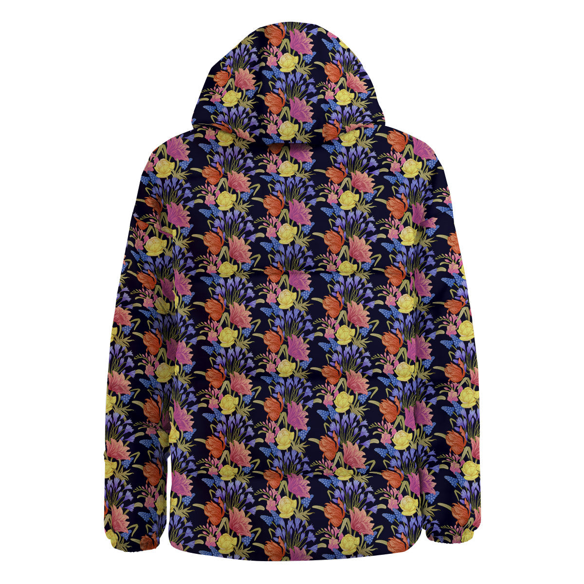 Tulip Colorful Print Pattern Down Jacket-grizzshop