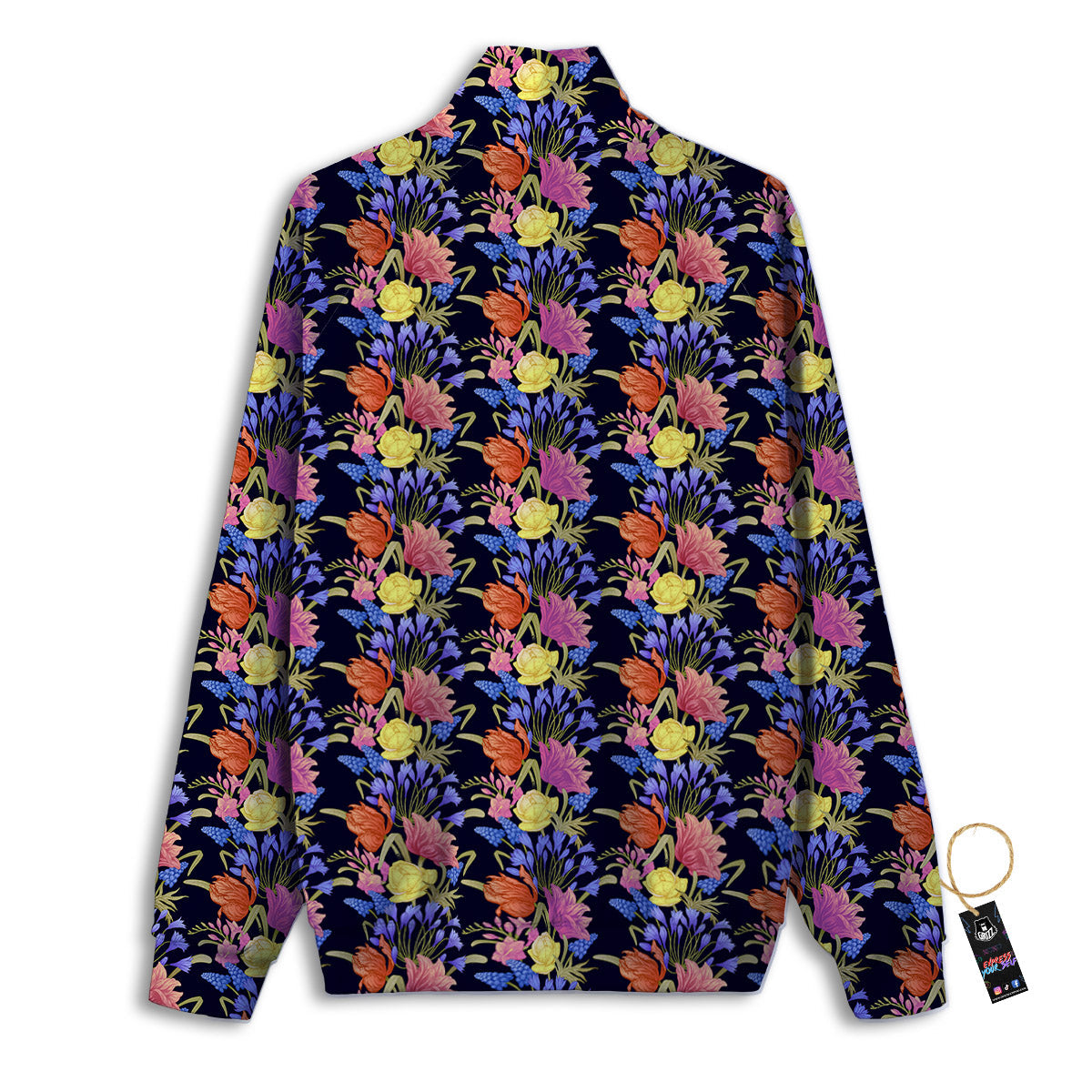 Tulip Colorful Print Pattern Track Jacket-grizzshop