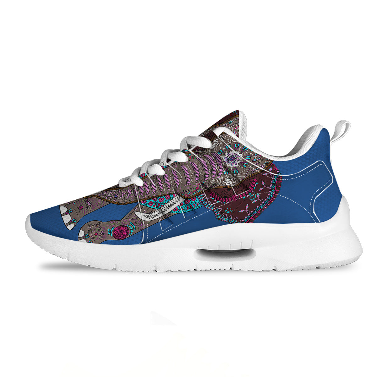 Tulip Colorful Watercolor Print Pattern Tennis Shoes-grizzshop