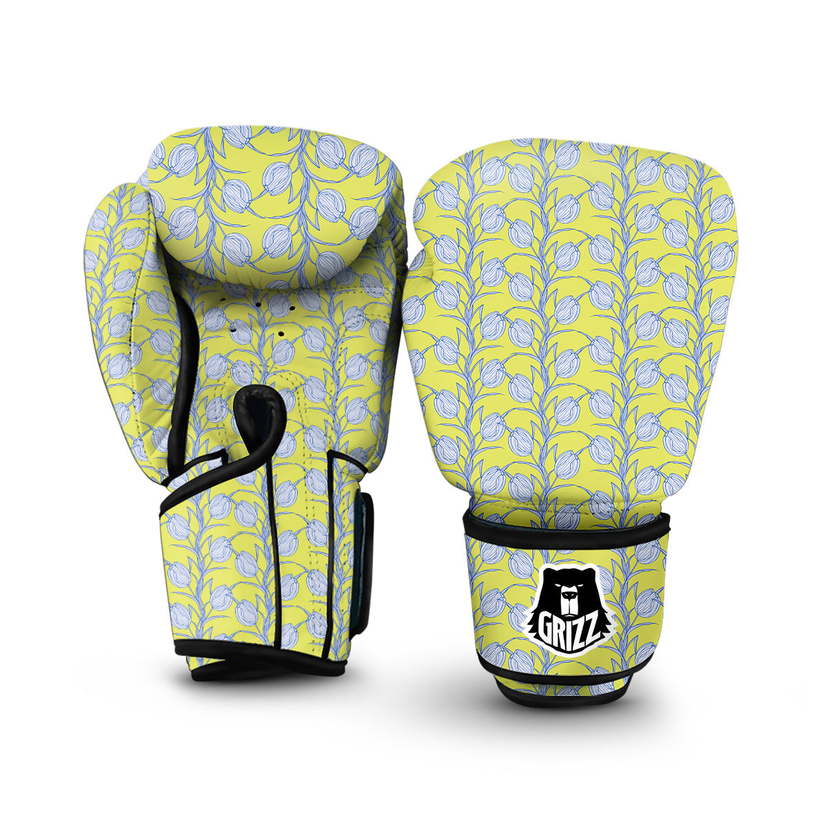 Houndstooth green Trippy Print Pattern Boxing Gloves