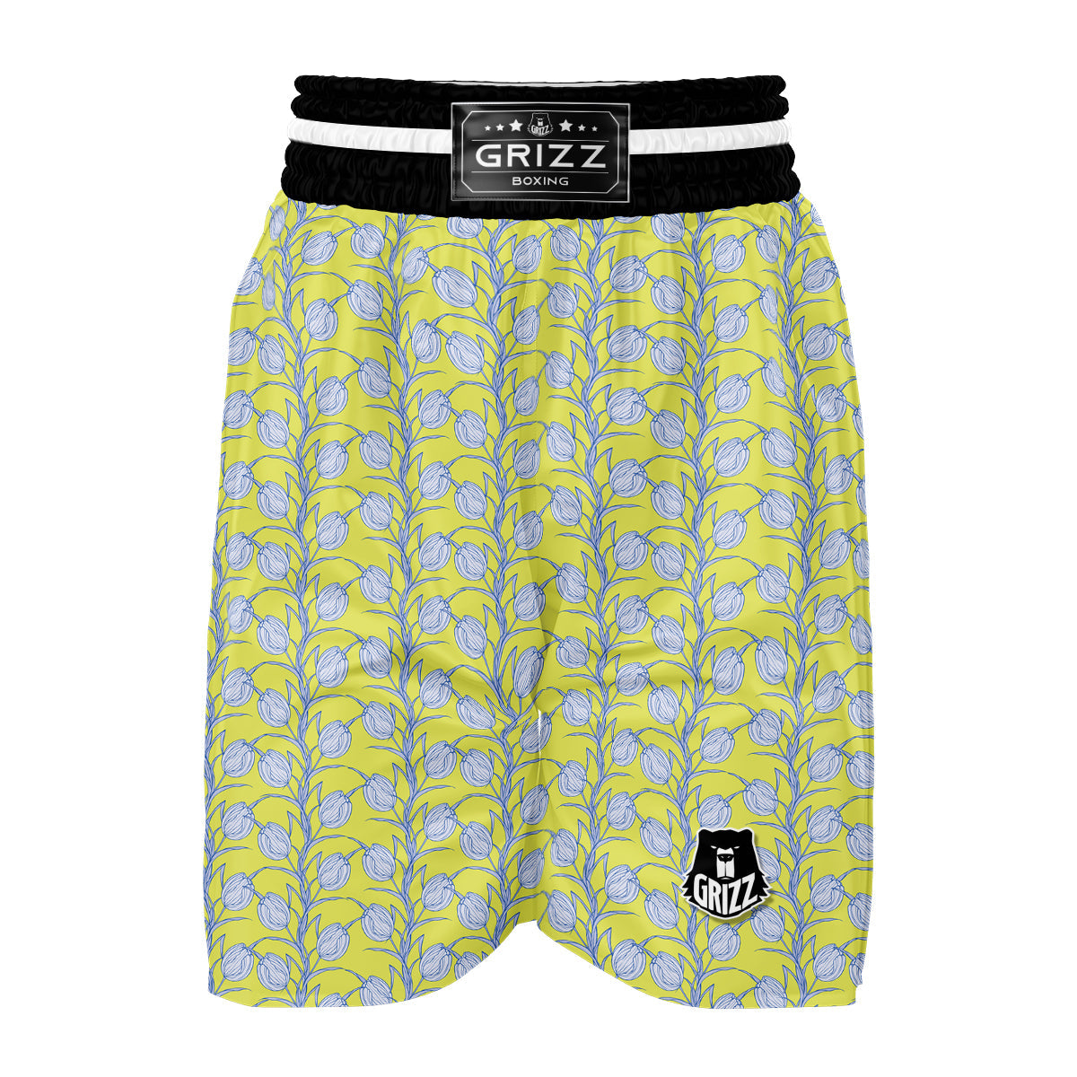 Tulip Drawing Print Pattern Boxing Shorts-grizzshop