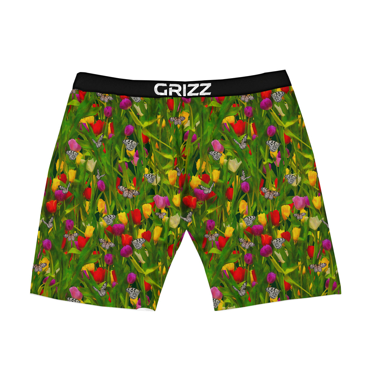 Tulip Field Print Pattern Boxer Briefs-grizzshop
