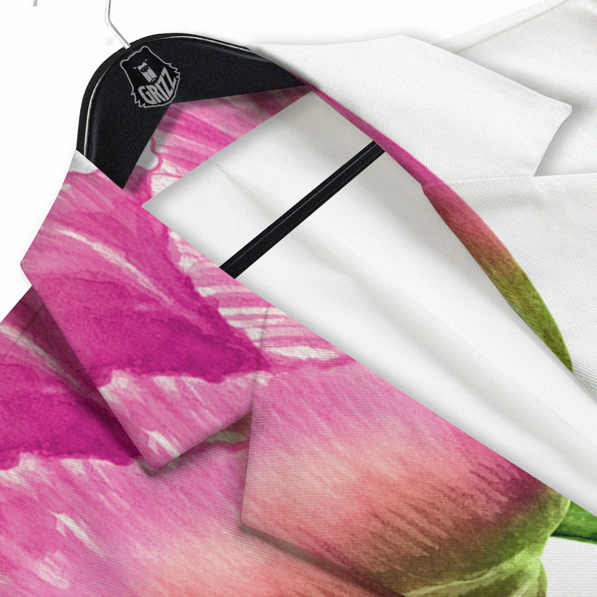 Tulip Flower Pink Watercolor Print Men's Sport Coat-grizzshop