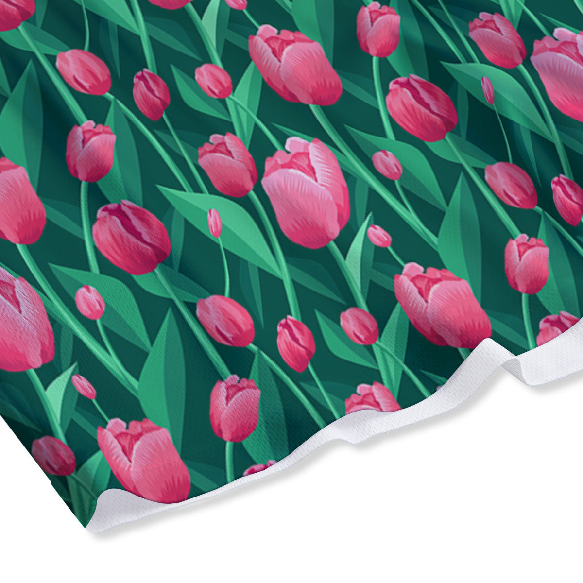 Tulip Pink Print Pattern Mesh Shorts-grizzshop