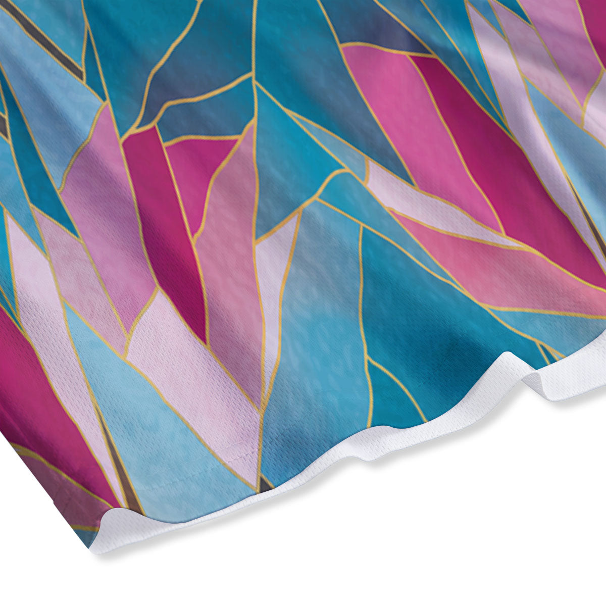 Tulip Polygon Print Pattern Mesh Shorts-grizzshop